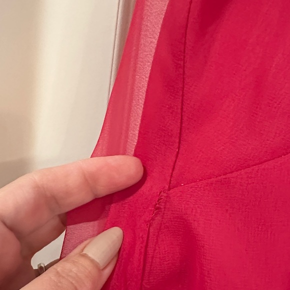 Sheer Raspberry Cover-Up with Matching Neglige - Picture 9 of 11